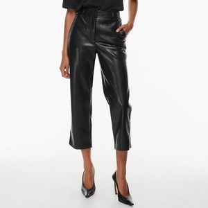 Babaton size 4 faux leather pants ankle length